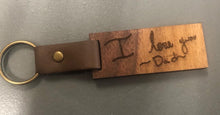 Load image into Gallery viewer, Engraved walnut Keychain
