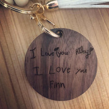 Load image into Gallery viewer, Engraved walnut Keychain
